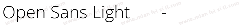 Open Sans Light手机版字体转换